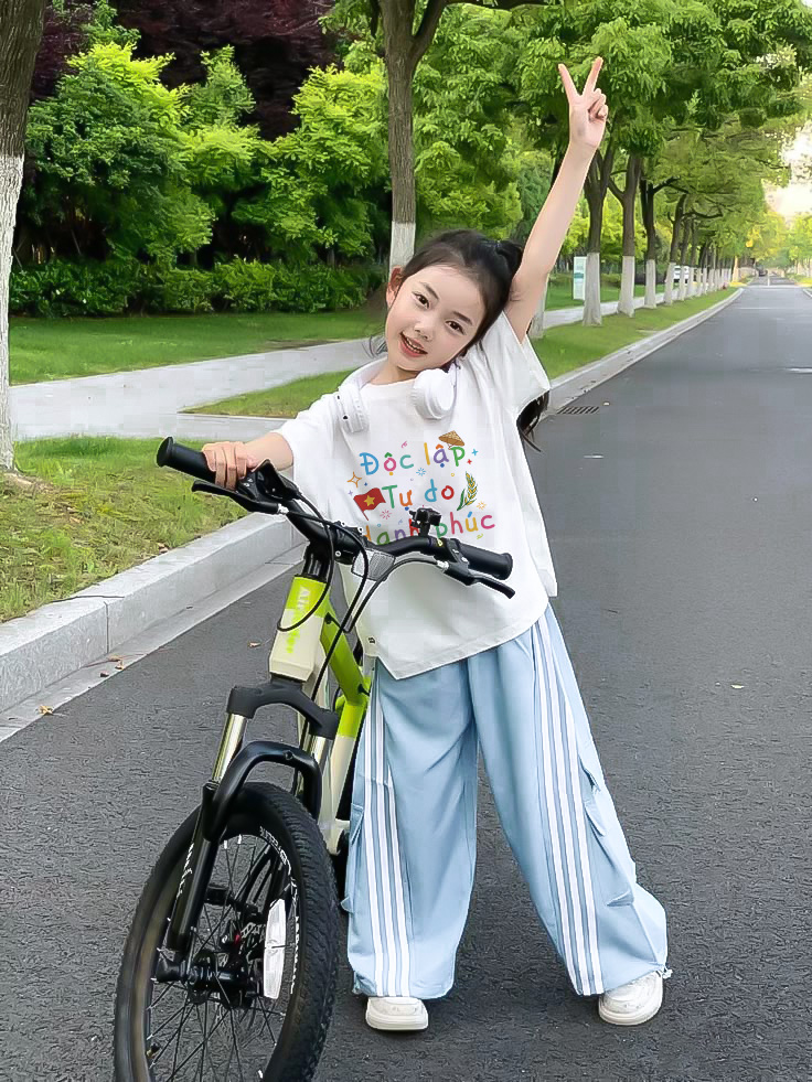 Áo thun Việt Nam tôi yêu cho bé gái form rộng 2164 Miucho Kid vải cotton thoáng mát co giãn in mix_thumbnail_5