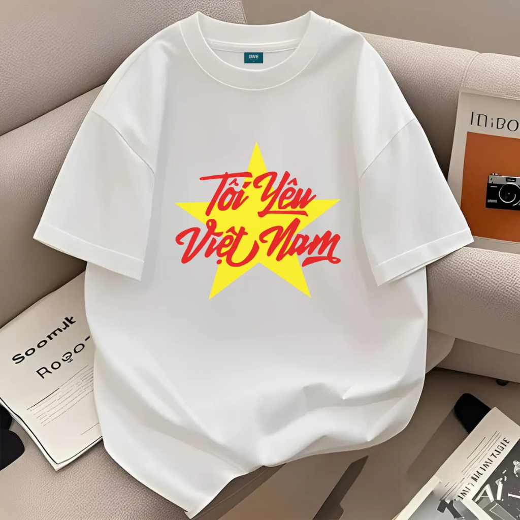Áo thun Việt Nam cờ đỏ sao vàng dáng oversize rộng nam nữ local brand We Tee - WU1098