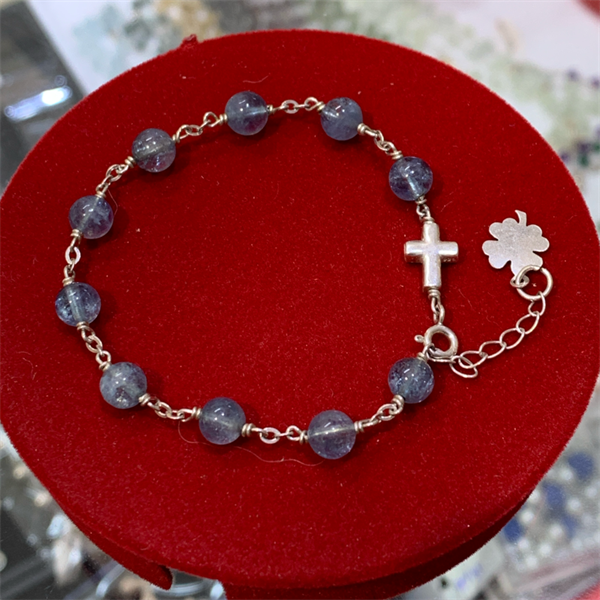 Lắc đá Aquamarine 4ly mix bạc_thumbnail_0