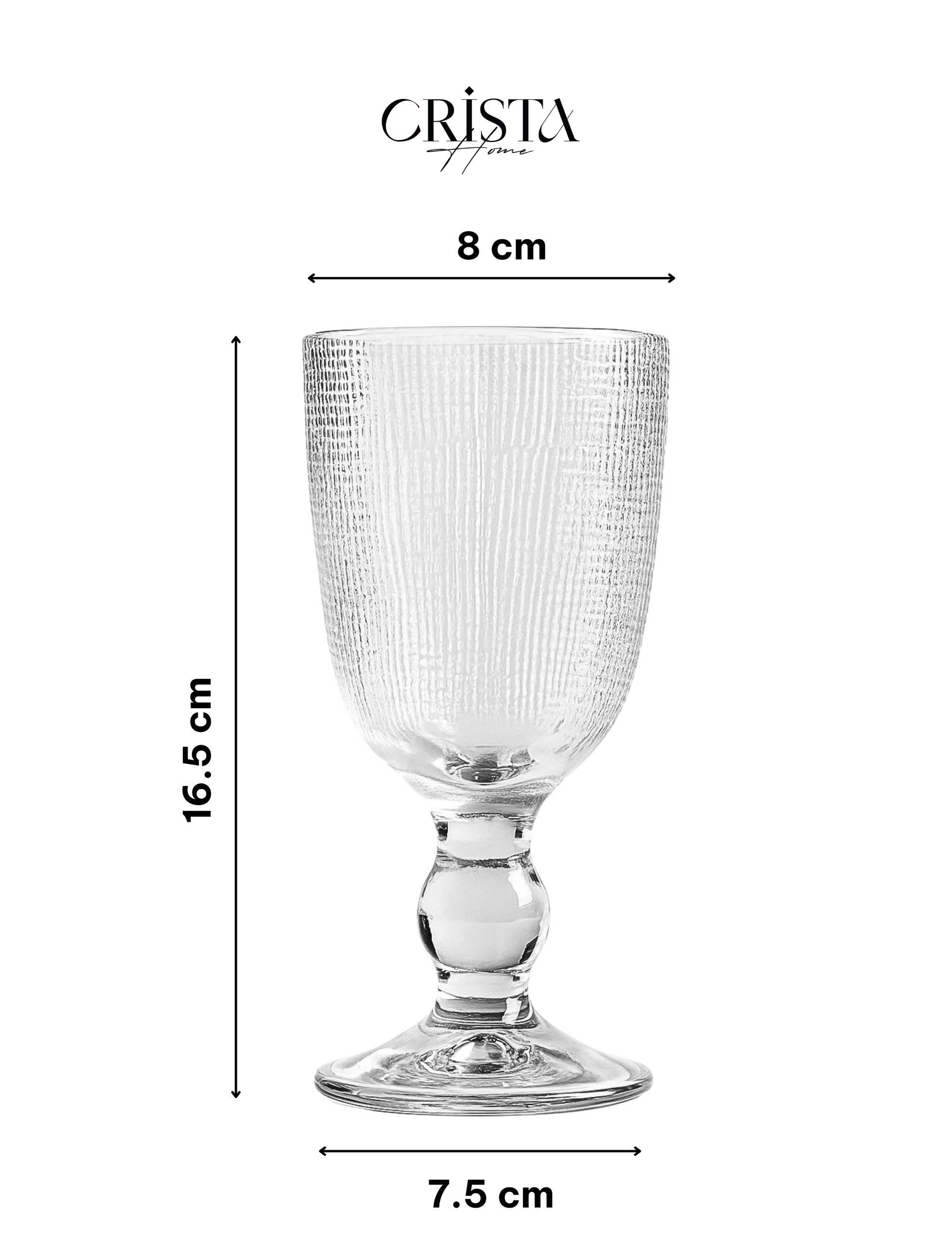 Bộ 6 ly thủy tinh CRISTA HOME vân lưới dập nổi 240 ml_thumbnail_29