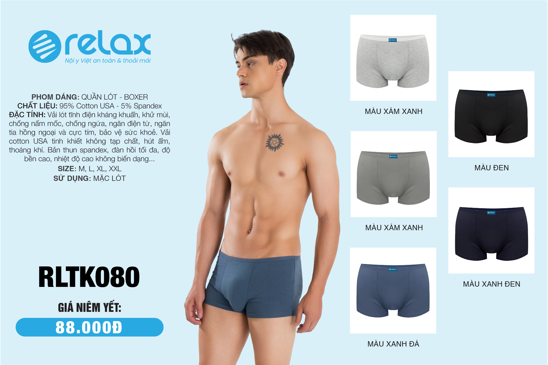 COMBO 3 QUẦN LÓT NAM RLTK080