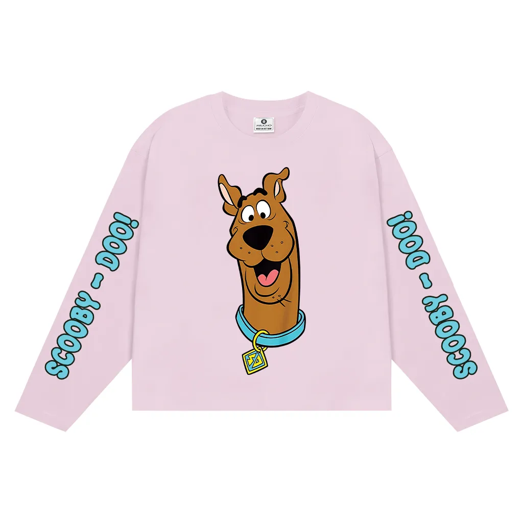 Áo thun boxy nam nữ tay dài Miucho cotton thoáng mát dày dặn SCOOBY DOO in mix 2664_thumbnail_11