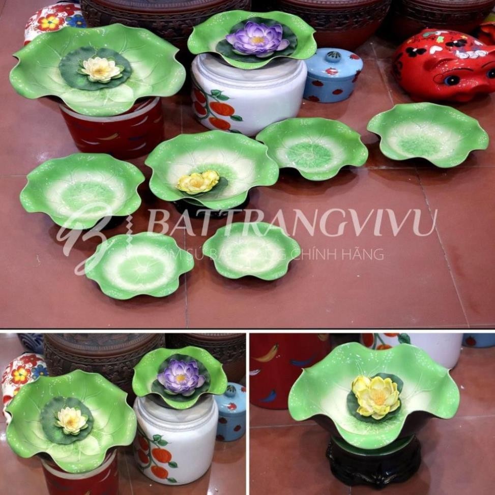 Bát Thả Hoa Ban Thờ Thần Tài Men Kết Tinh Bát Tràng - Lò Gốm Nghệ Nhân Chế Tác