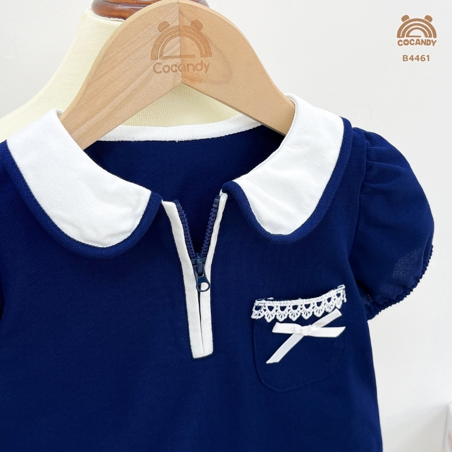 Bộ cộc XANH THAN polo cổ sen khóa + chân váy_thumbnail_3