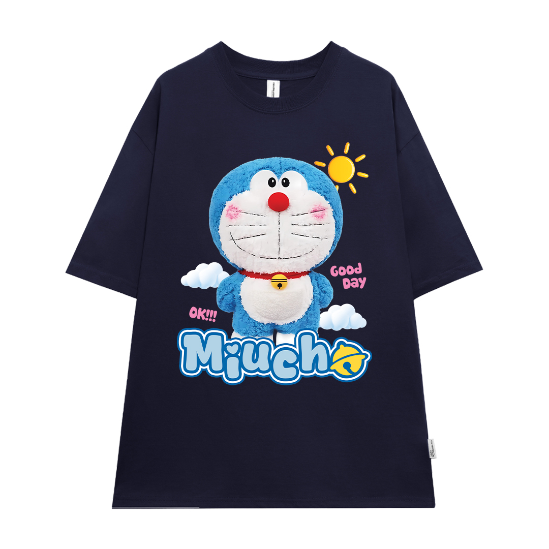 Áo thun nữ form rộng hình mèo máy 2319 Miucho vải cotton 4 chiều thoáng mát unisex in mix_thumbnail_7