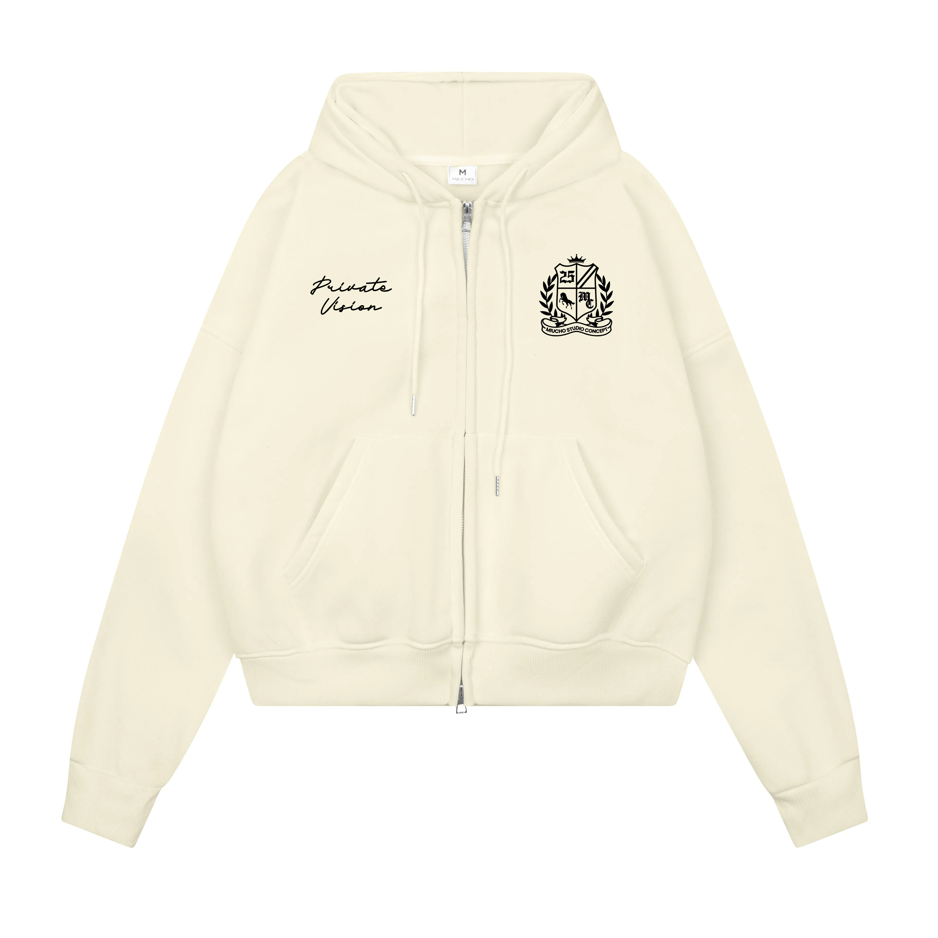 Áo hoodie zip form boxy phong cách vintage 2474 Miucho chất vải nỉ bông dày dặn cao cấp in mix_thumbnail_12