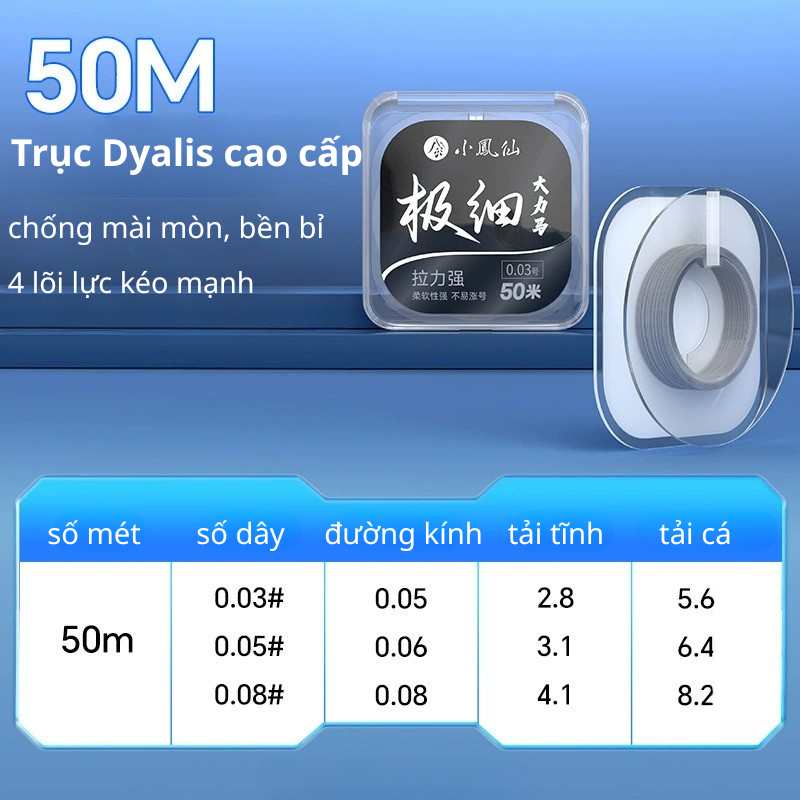 Dây PE Dyalis Làm Thẻo Cuộn 50M