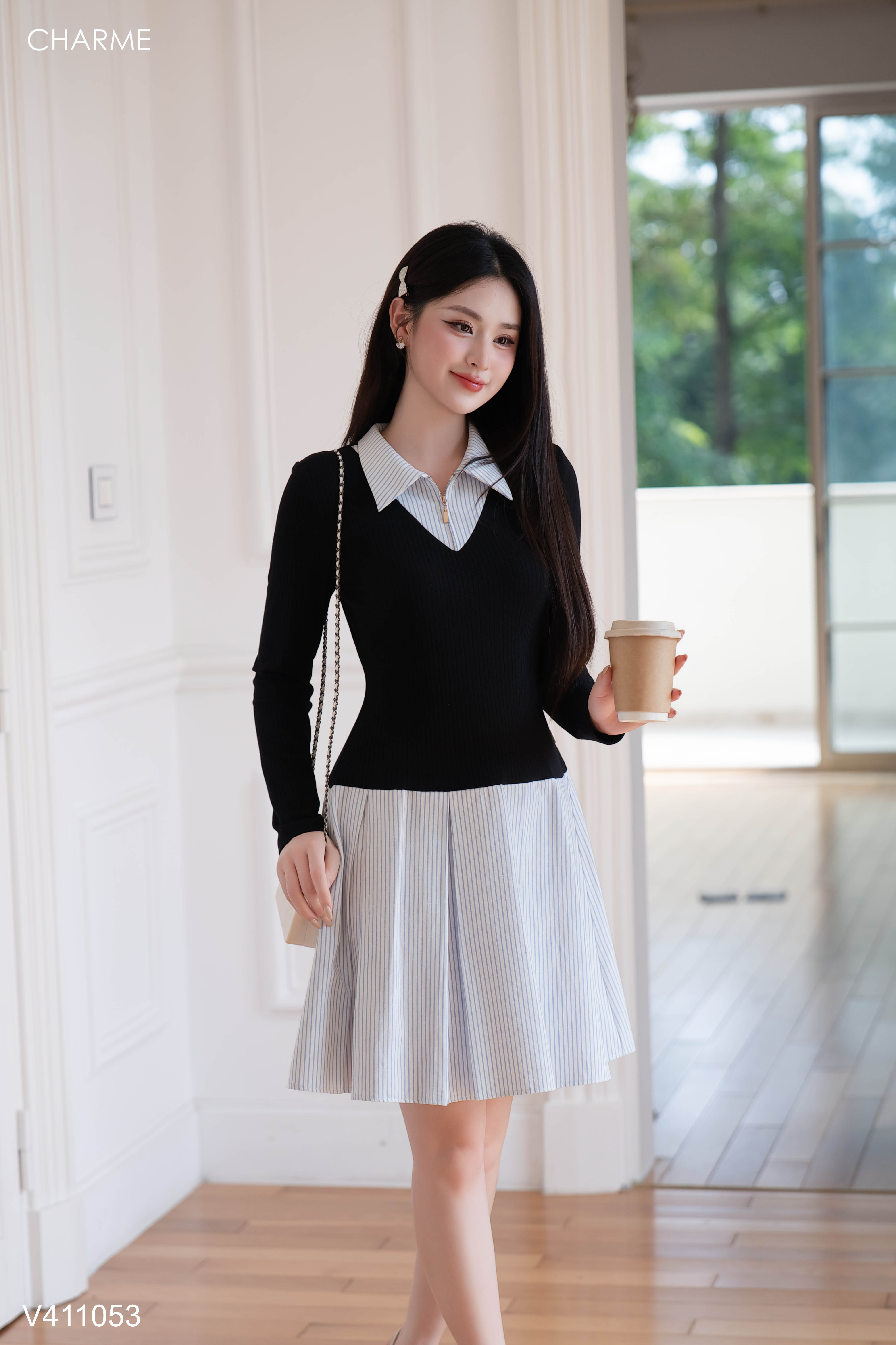 Váy sơ mi phối dập ly_thumbnail_6