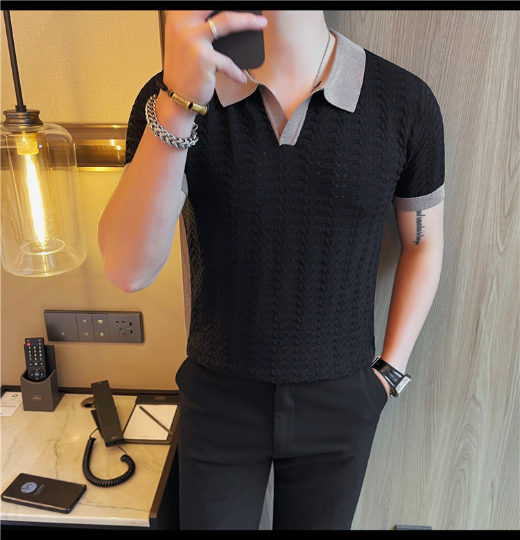 PA36 – Áo polo nam lụa đá dệt kim mỏng, cổ điển_thumbnail_4