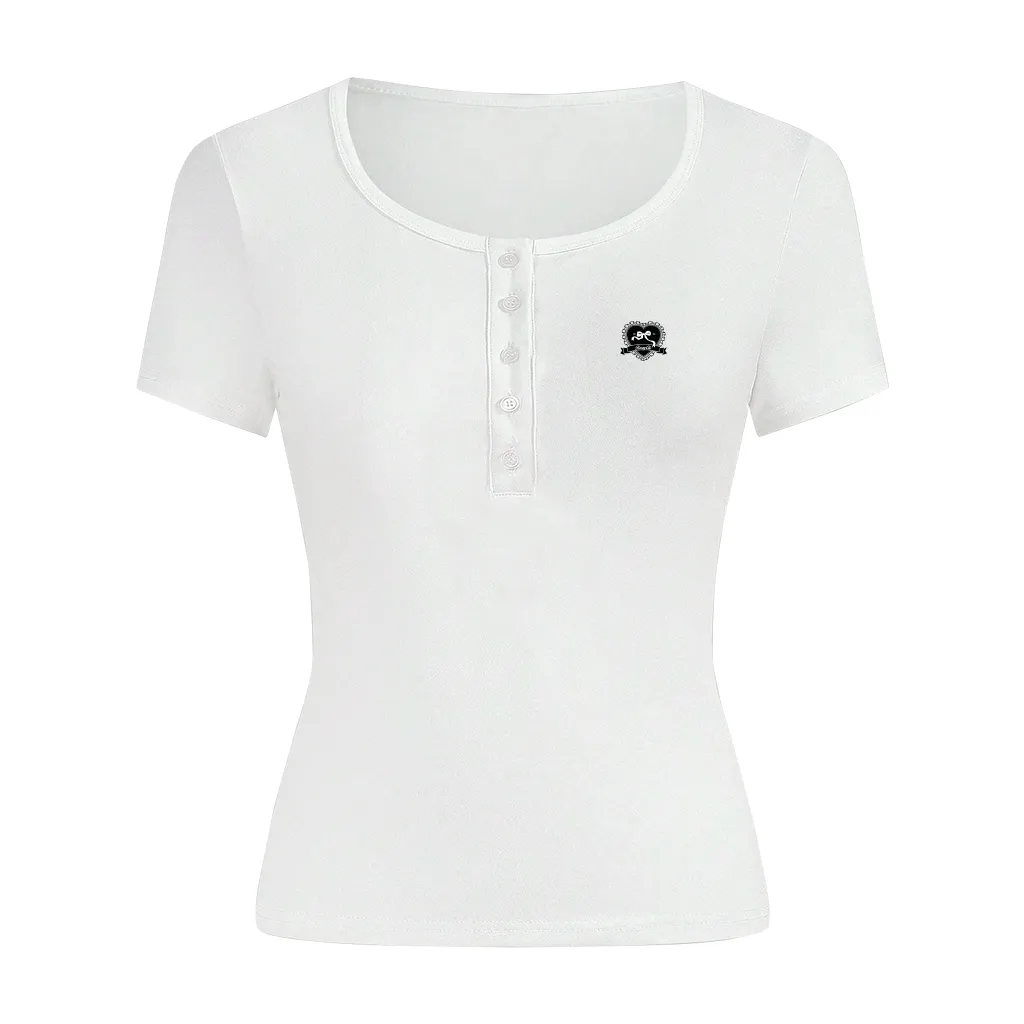 Áo thun ôm body cổ nút Miucho vải visco mềm mại thoáng mát chuẩn form in artwork 2709_thumbnail_0