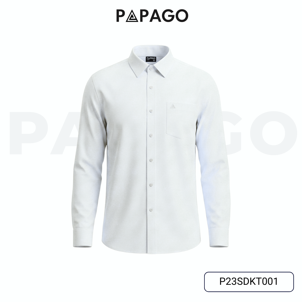 Áo sơ mi nam trung niên PAPAGO tay dài vải kate màu trơn - P23SDKT001_thumbnail_17