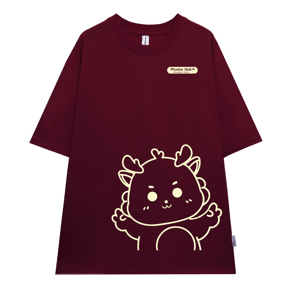 Áo thun in hình rồng local brand form rộng ATD743 Miucho cotton cổ tròn in graphic_thumbnail_15