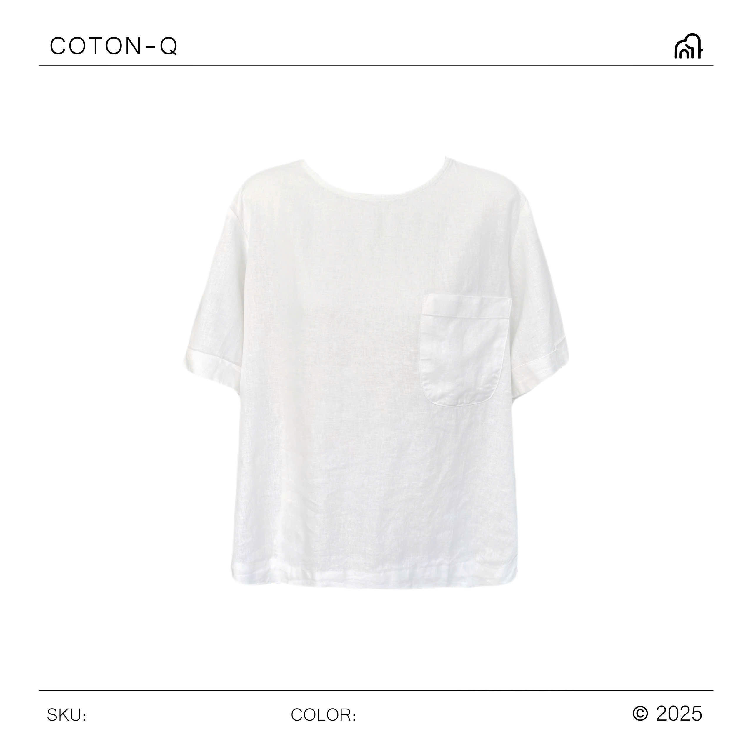 Áo thun tay ngắn Coton Q linen phối túi_thumbnail_8