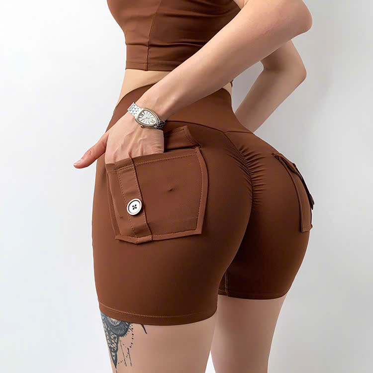 Quần Đùi Thể Thao Lulu Túi Hộp, Dáng Ôm Body, Có Chun Mông Hack Dáng_thumbnail_2
