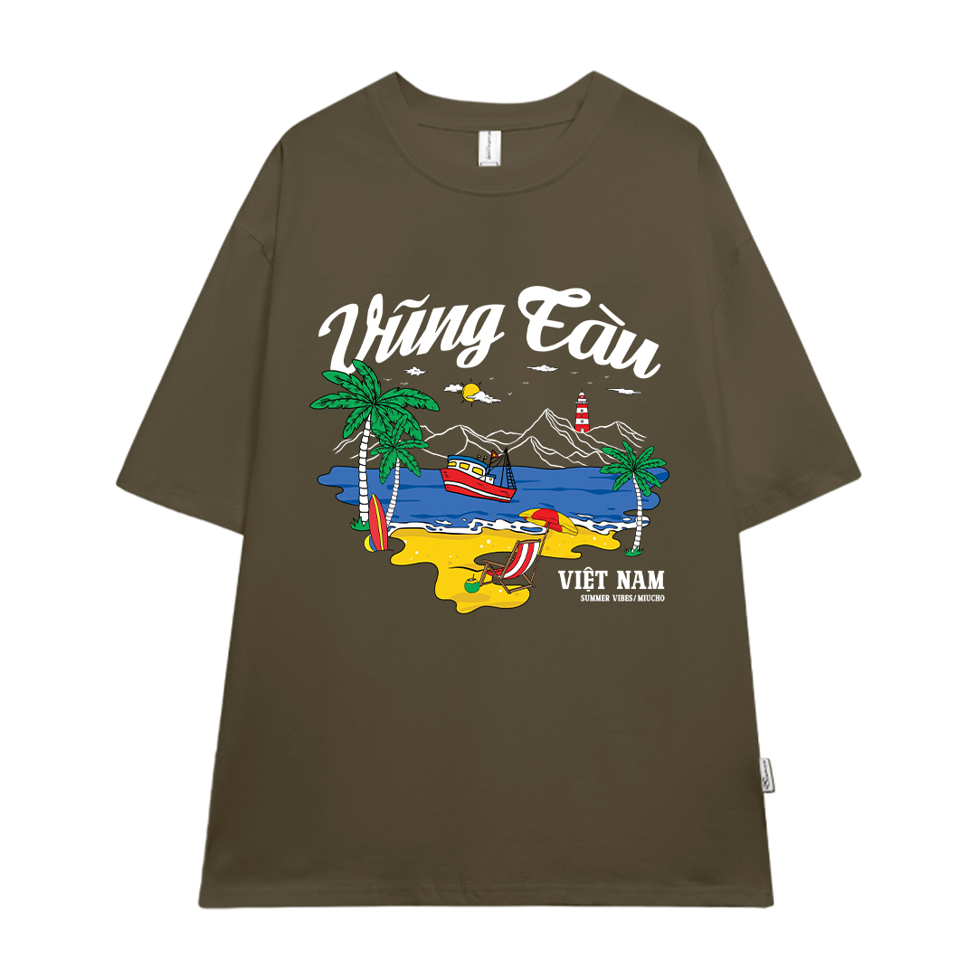 Áo thun du lịch Vũng Tàu ATD1259 Miucho vải cotton thoáng mát in mix_thumbnail_17