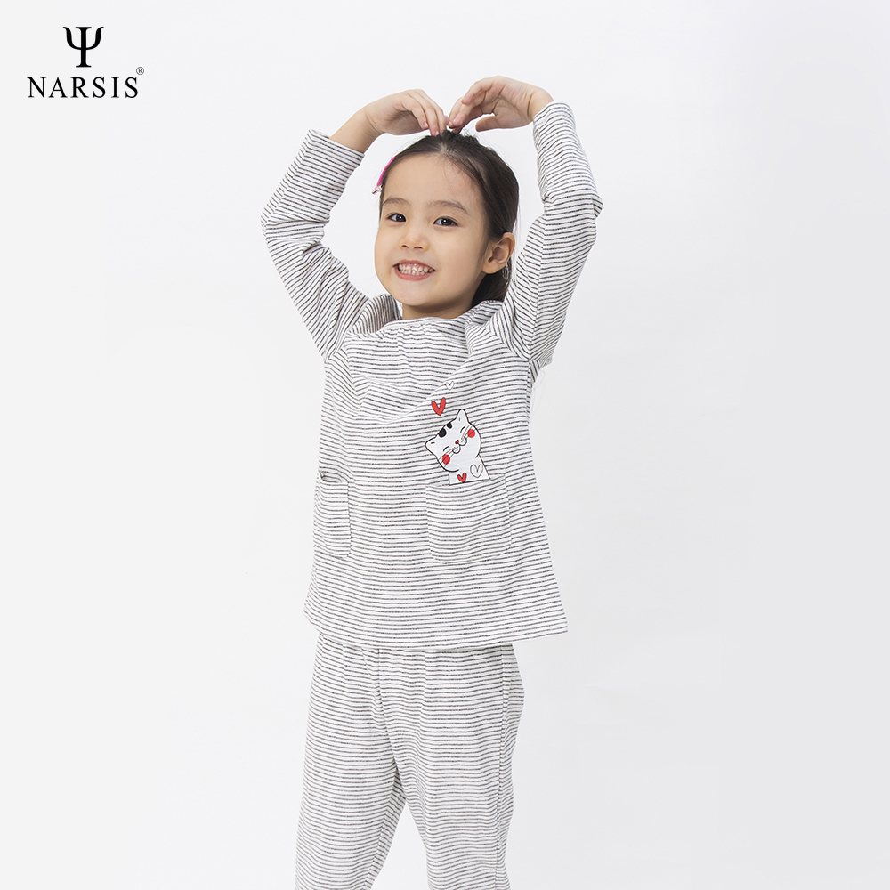 BỘ THU ĐÔNG BÉ GÁI KM0031 NARSIS CHẤT LIỆU THOÁNG MÁT, DỄ CHỊU, THOẢI MÁI CẢ NGÀY, DỄ VẬN ĐỘNG_thumbnail_2