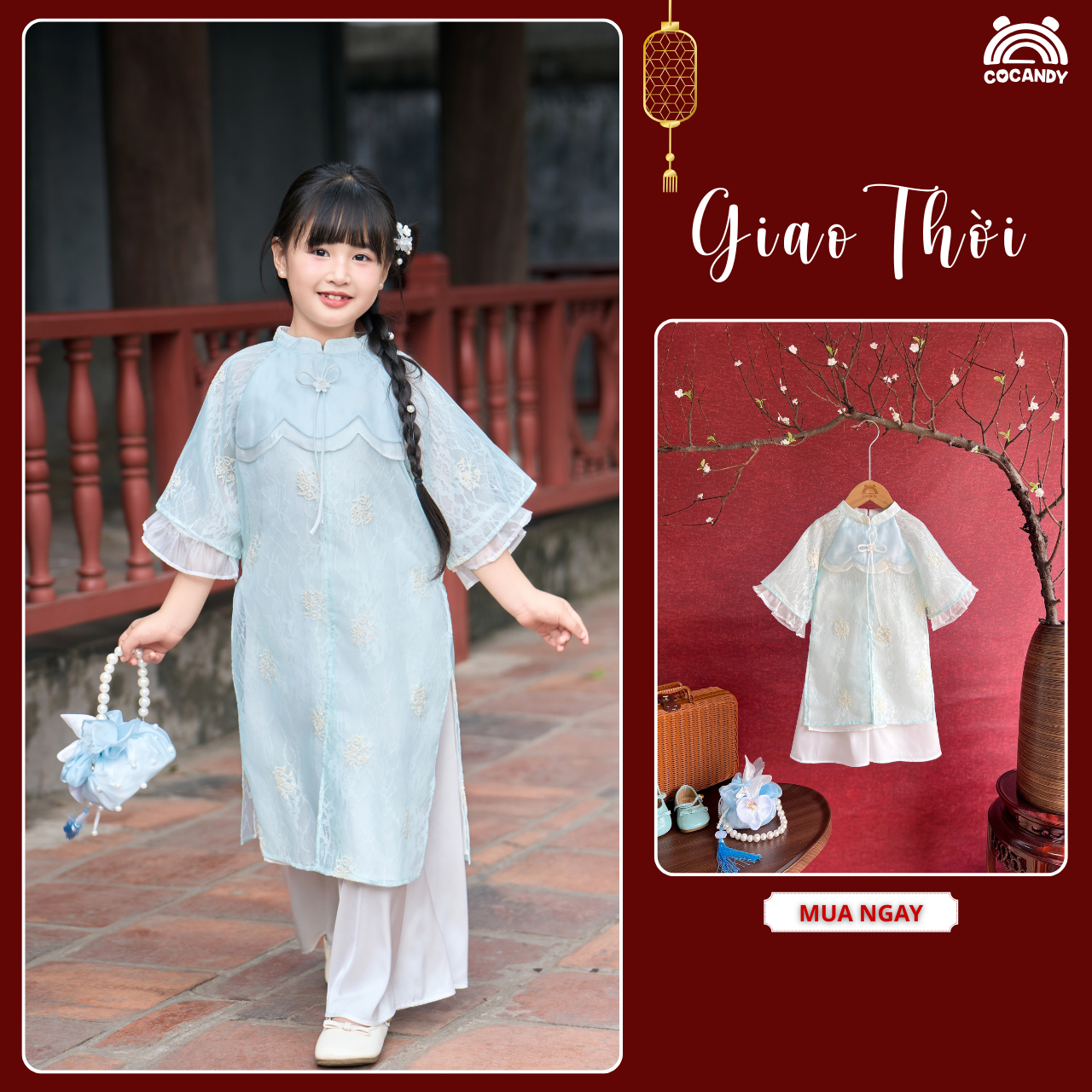 Bộ áo dài Xanh Giao Thời