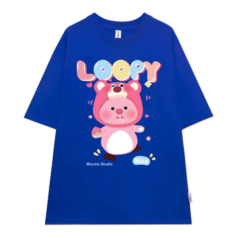 Áo thun Loopy Hải Ly form rộng ATD645 Miucho cotton cổ tròn in artwork_thumbnail_10