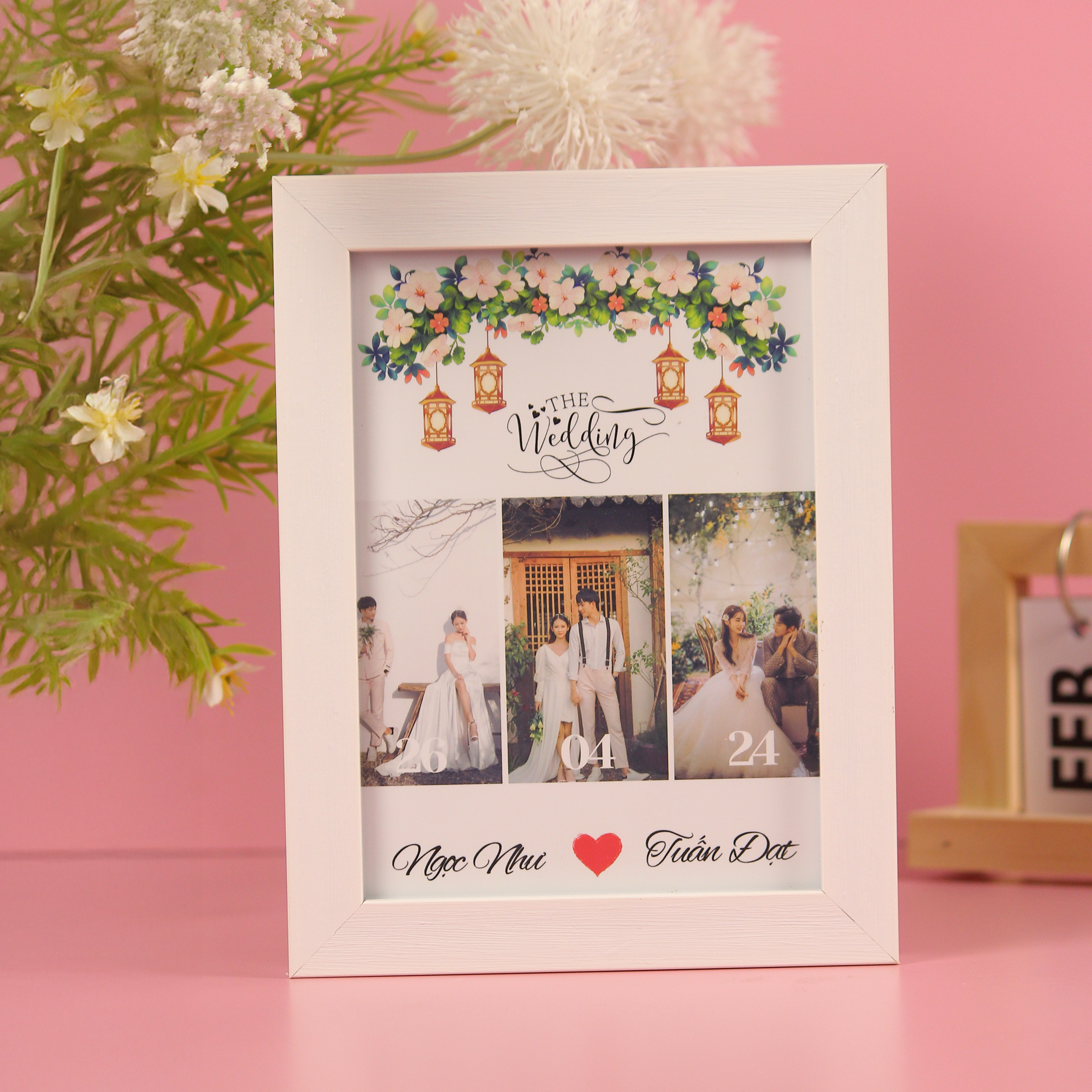 Khung ảnh để bàn in ảnh cưới cô dâu chú rể theo yêu cầu, món quà cưới độc đáo, trang trọng dành tặng bạn bè, người thân trong ngày vui_thumbnail_2