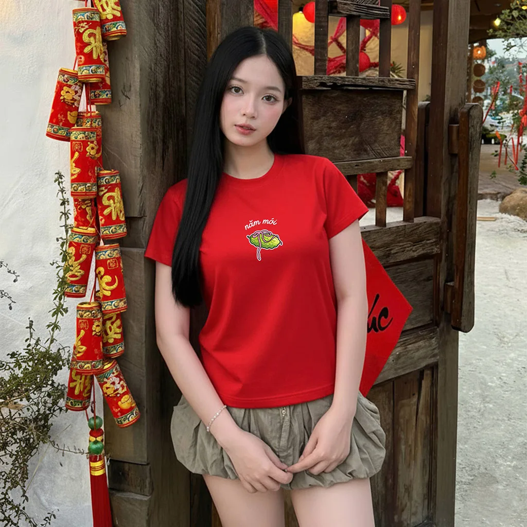 Áo baby tee Tết Bính Ngọ form vừa Miucho vải mềm mại thoáng mát tôn dáng in mix 2999_thumbnail_3