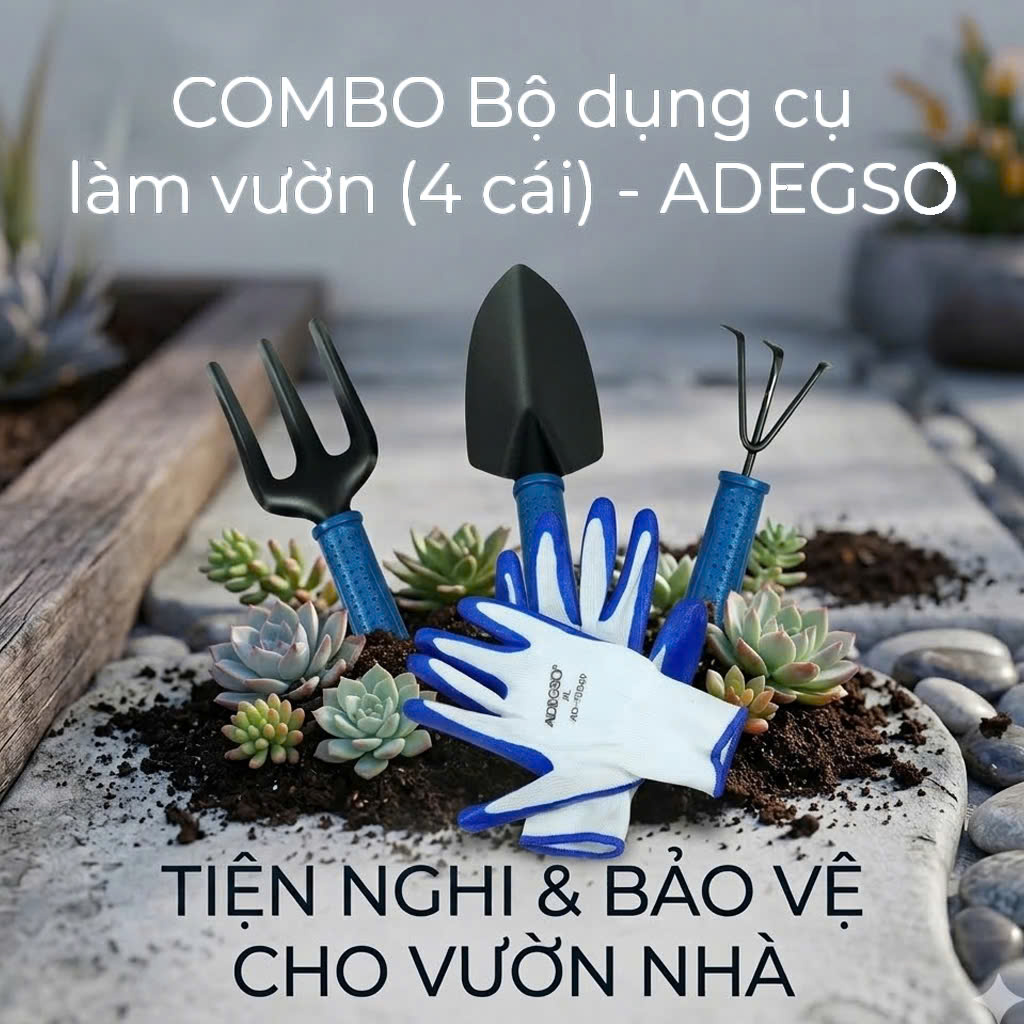 Combo Bộ 4 Dụng Cụ Làm Vườn ADEGSO
