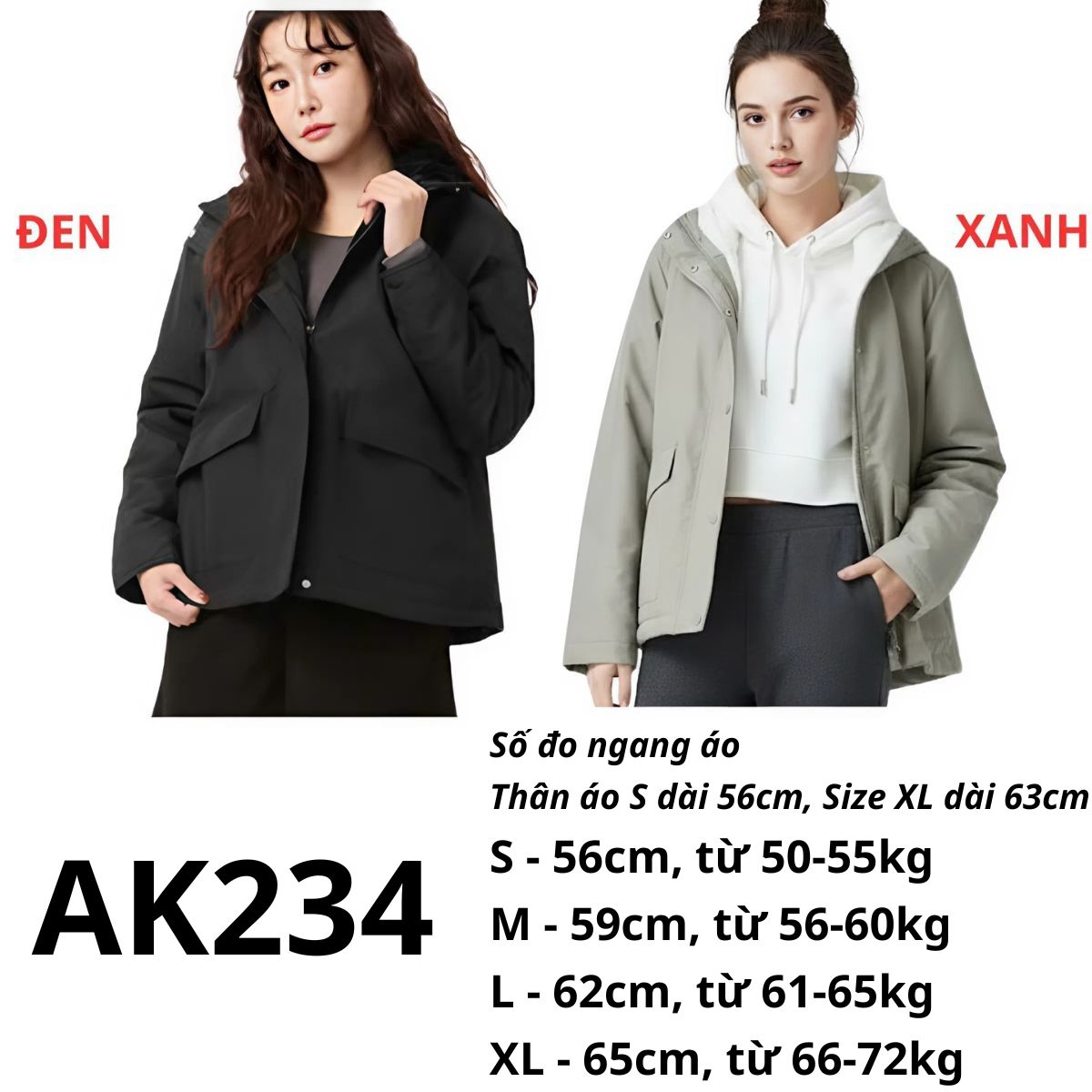 AK234 - ÁO KHOÁC LÔNG NET