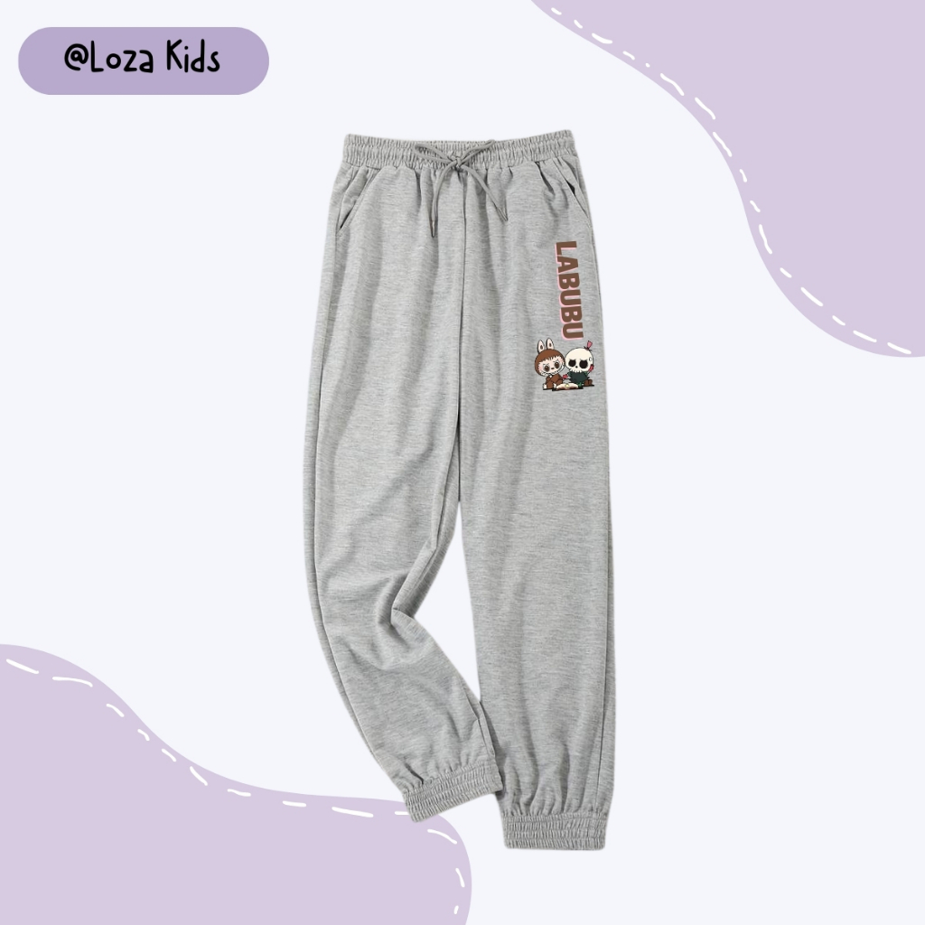 Quần dài bé trai in hình Labubu - Quần thu đông bé trai size 15-40kg Loza Kids QTU001_thumbnail_1