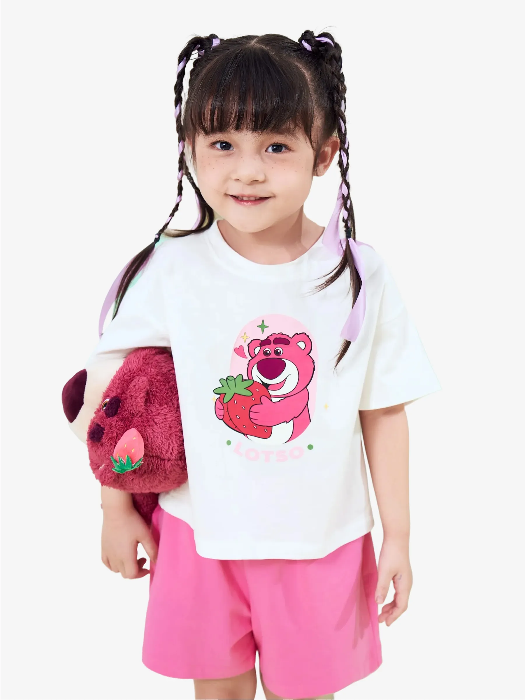 Đồ bộ thun tay ngắn Gấu dâu Lotso