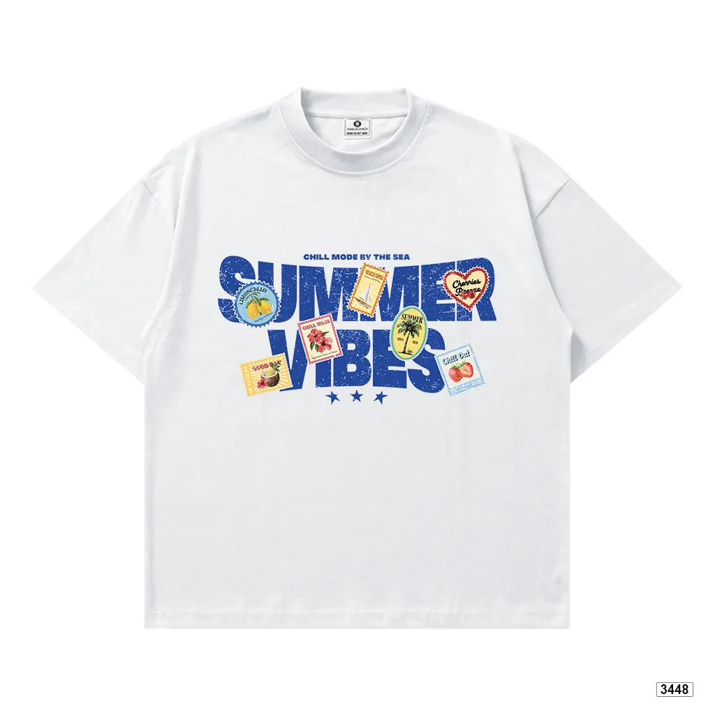 Áo thun boxy nam nữ summer vibes Miucho 3448