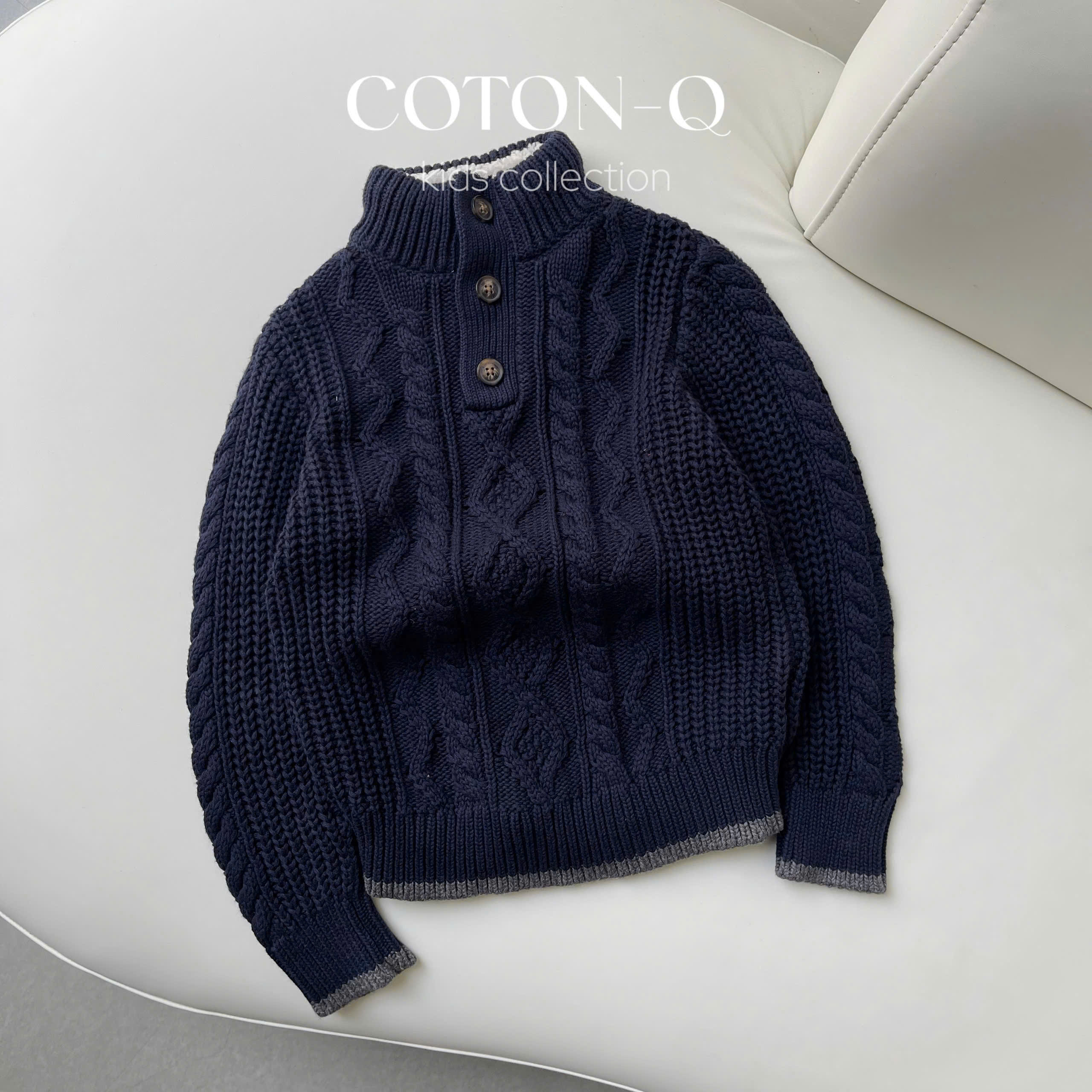 HE152 Áo len bé ( XANH ĐEN )