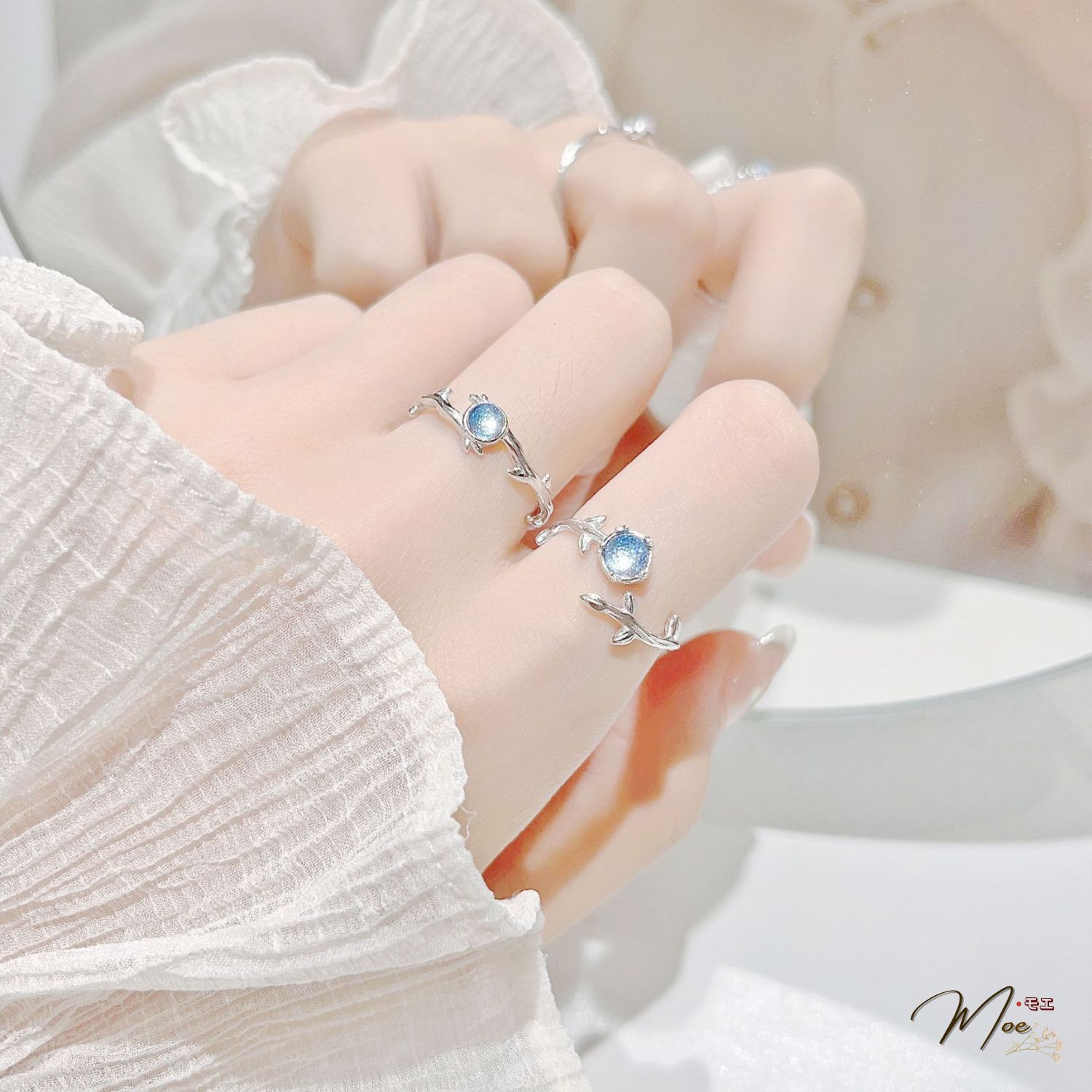 N145 - Nhẫn lá non đá moonstone freesize_thumbnail_3