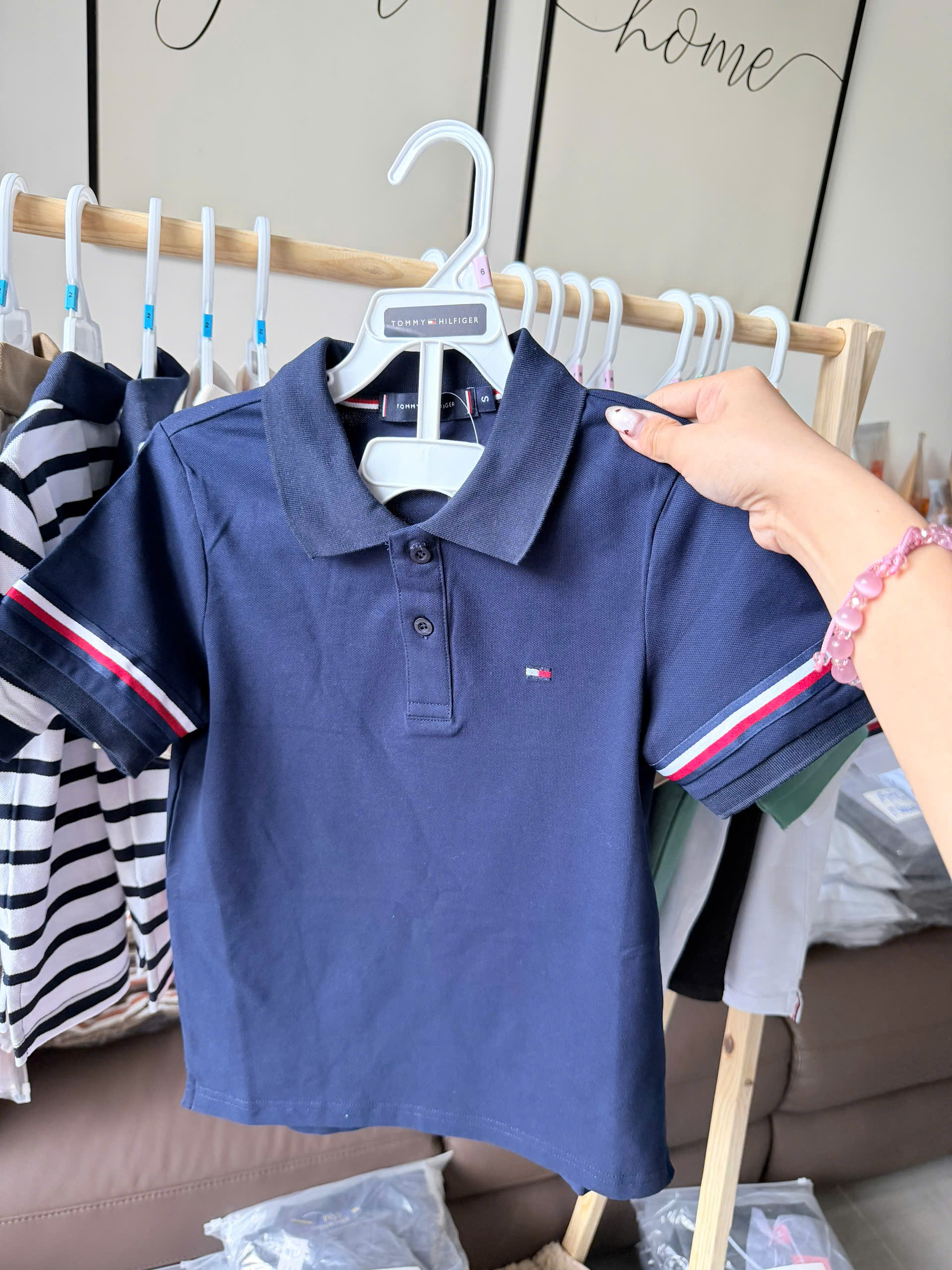 A75 ÁO POLO TOMMY LỚN MÀU NAVY (MUA 2 GIẢM 10K/C)