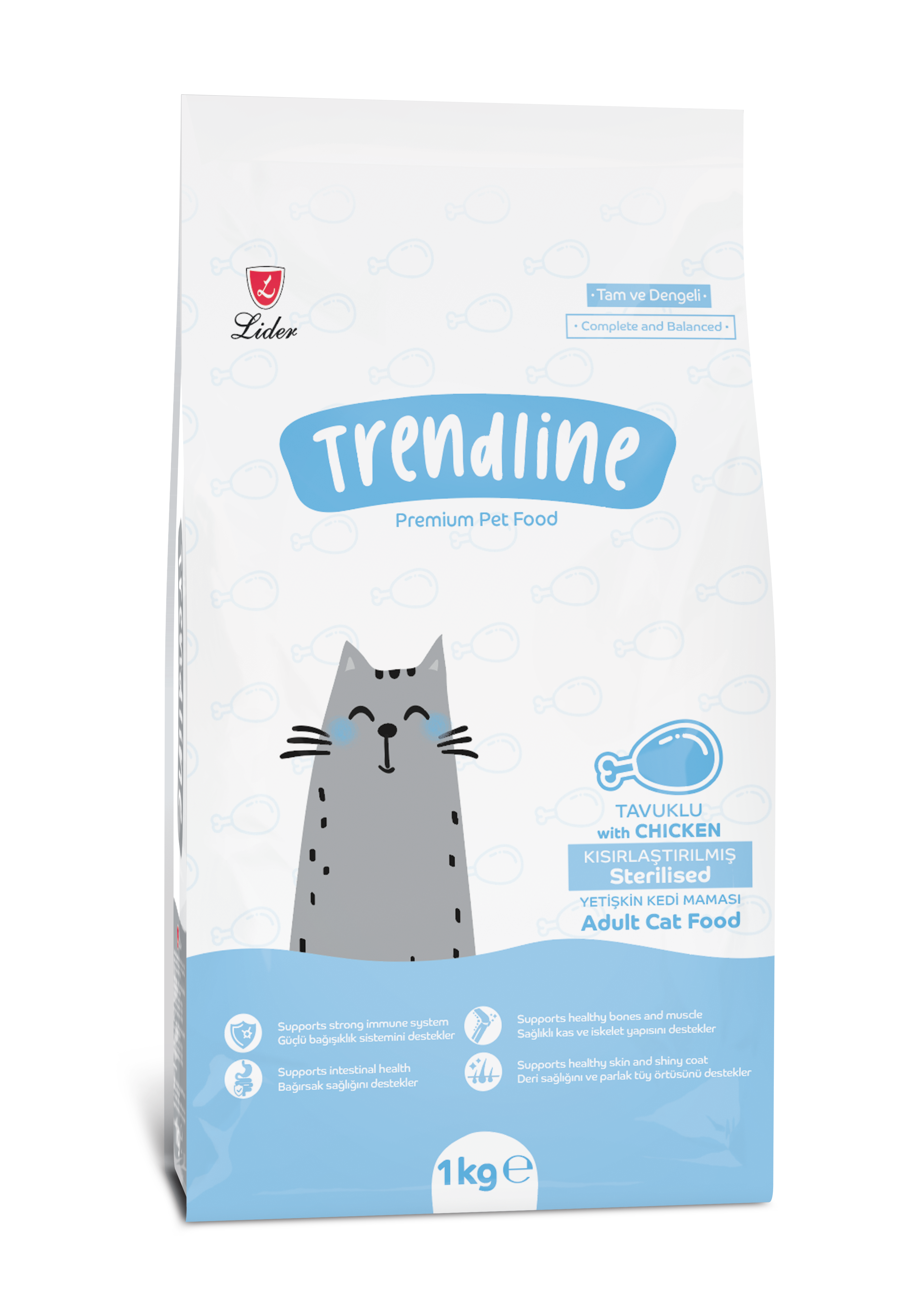 Thức ăn cho mèo TRENDLINE STERILISED ADULT CAT FOOD CHICKEN (Thịt gà) 1KG