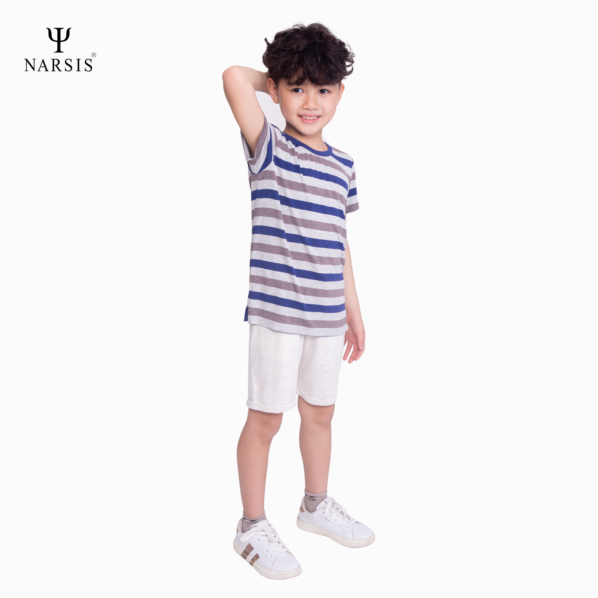 BỘ HÈ BÉ TRAI KE0002 NARSIS CHẤT LIỆU THOÁNG MÁT, DỄ CHỊU, THOẢI MÁI CẢ NGÀY, DỄ VẬN ĐỘNG_thumbnail_0