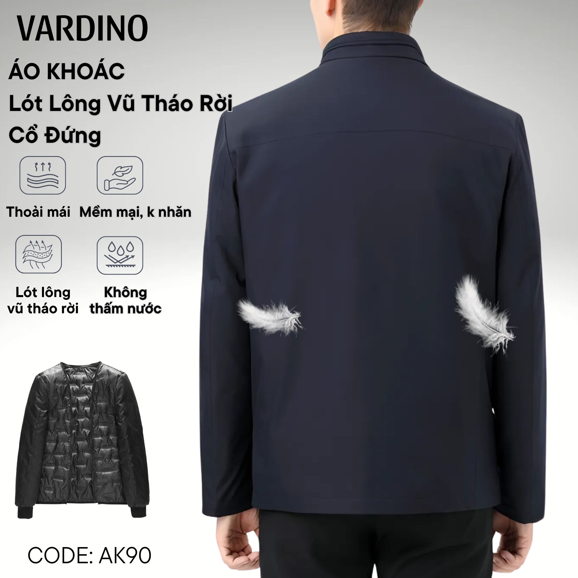 Áo khoác lông vũ tháo rời Vardino AK90_thumbnail_3