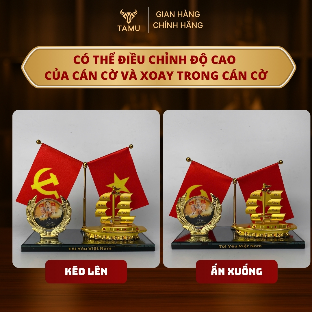 Mô Hình Thuyền Vàng Cờ Tổ Quốc Cờ Đảng_thumbnail_5
