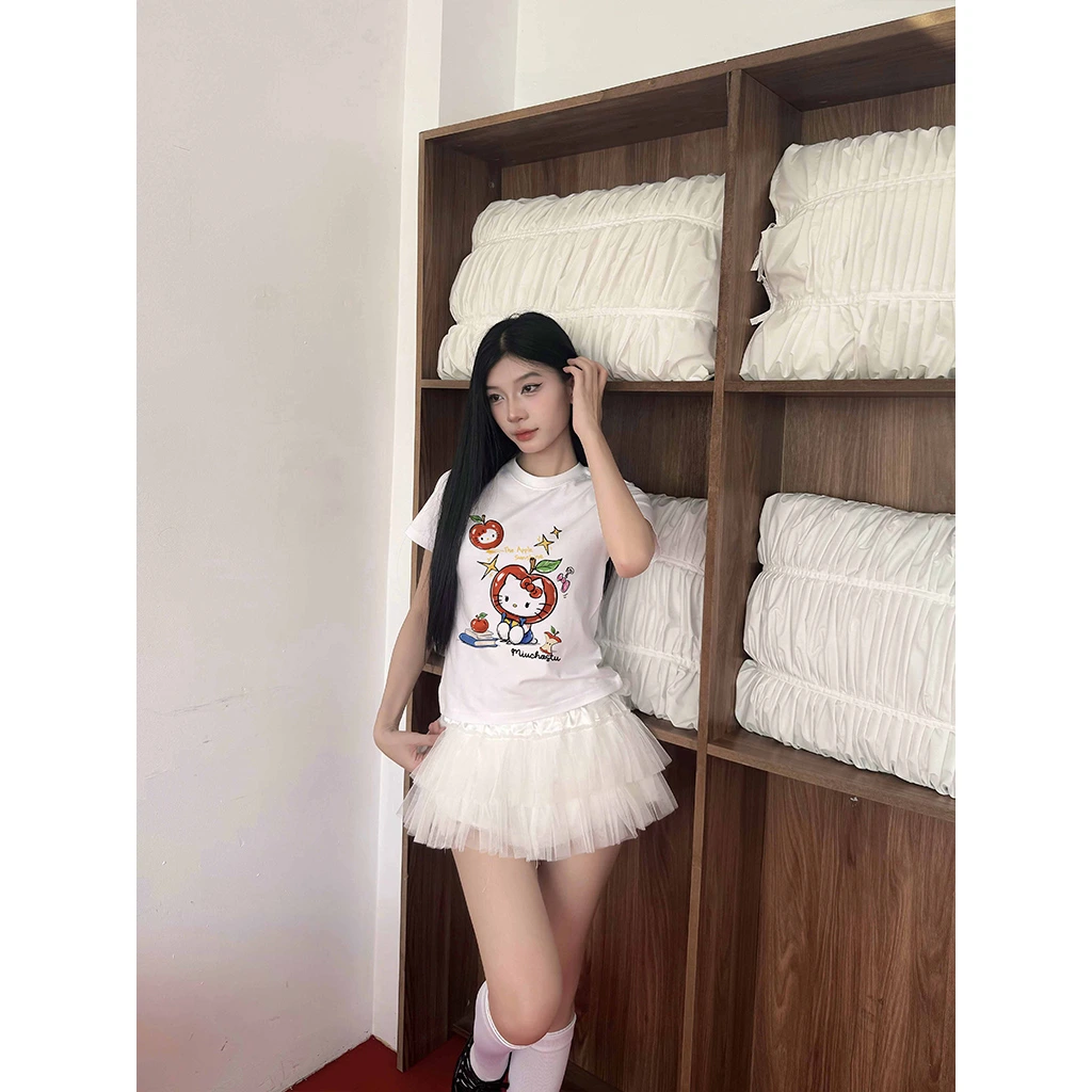 Áo baby tee Kittie táo đỏ Miucho 3063_thumbnail_5