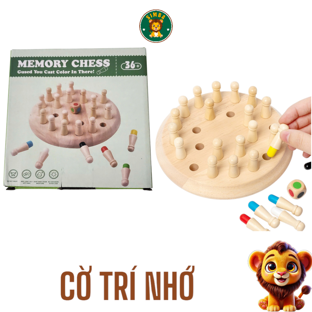 Đồ chơi cờ trí nhớ Memory Chess Simba Shop Rèn Tư Duy Phát Triển Trí Nhớ Cho Bé 3+