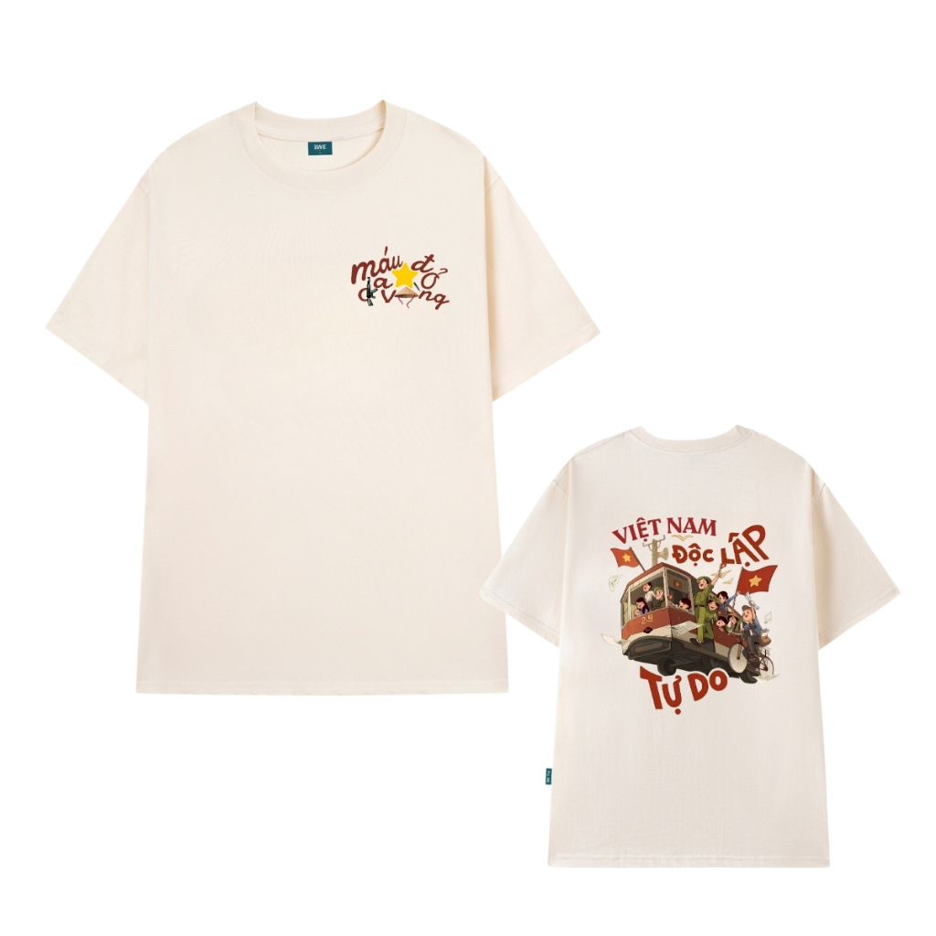 Áo thun Việt Nam Độc lập tự do, Ấm no hạnh phúc dáng oversize nam nữ - Local Brand We Tee T024 T024