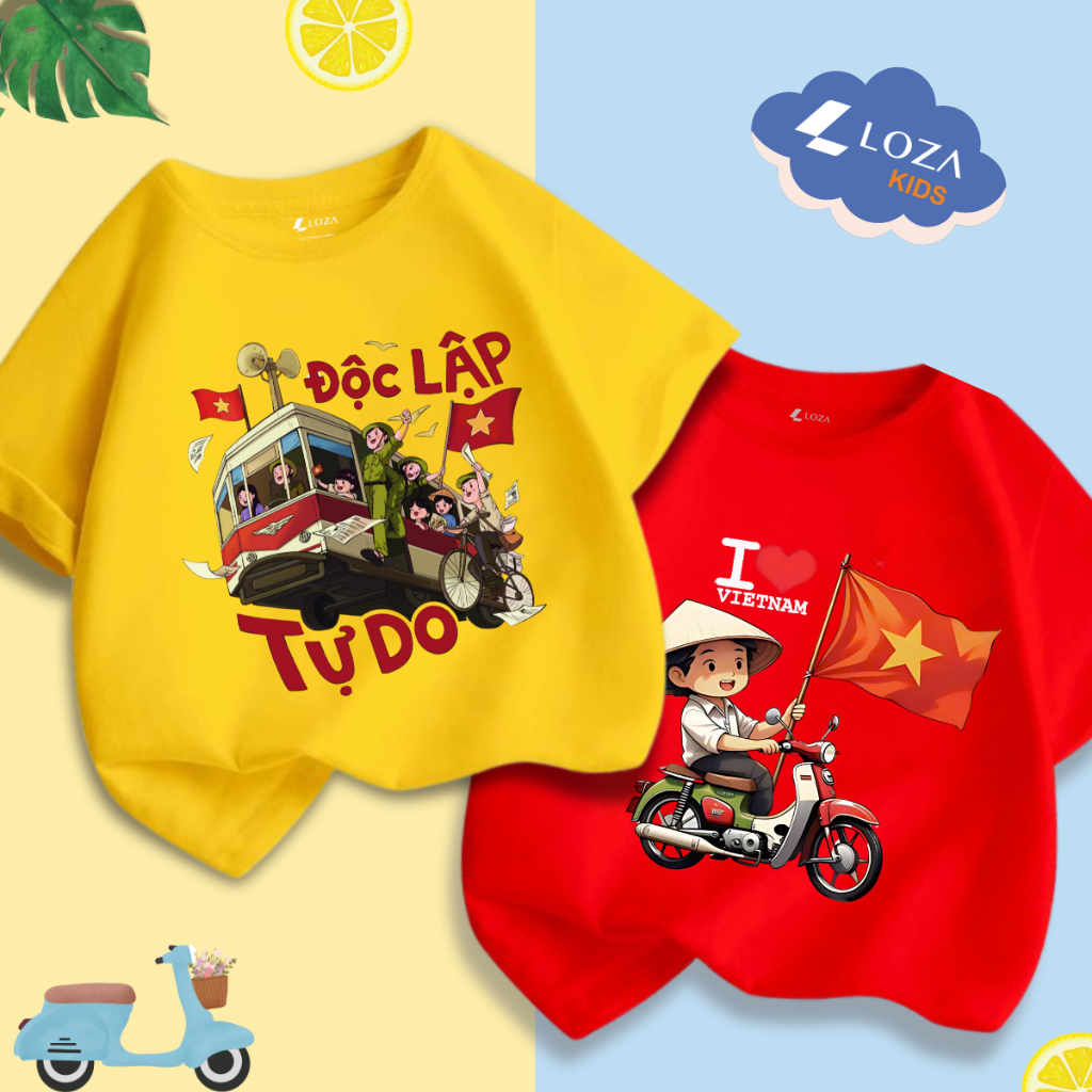 Áo phông in hình  'Độc lập tự do' cho bé - Loza Kids AT002VN