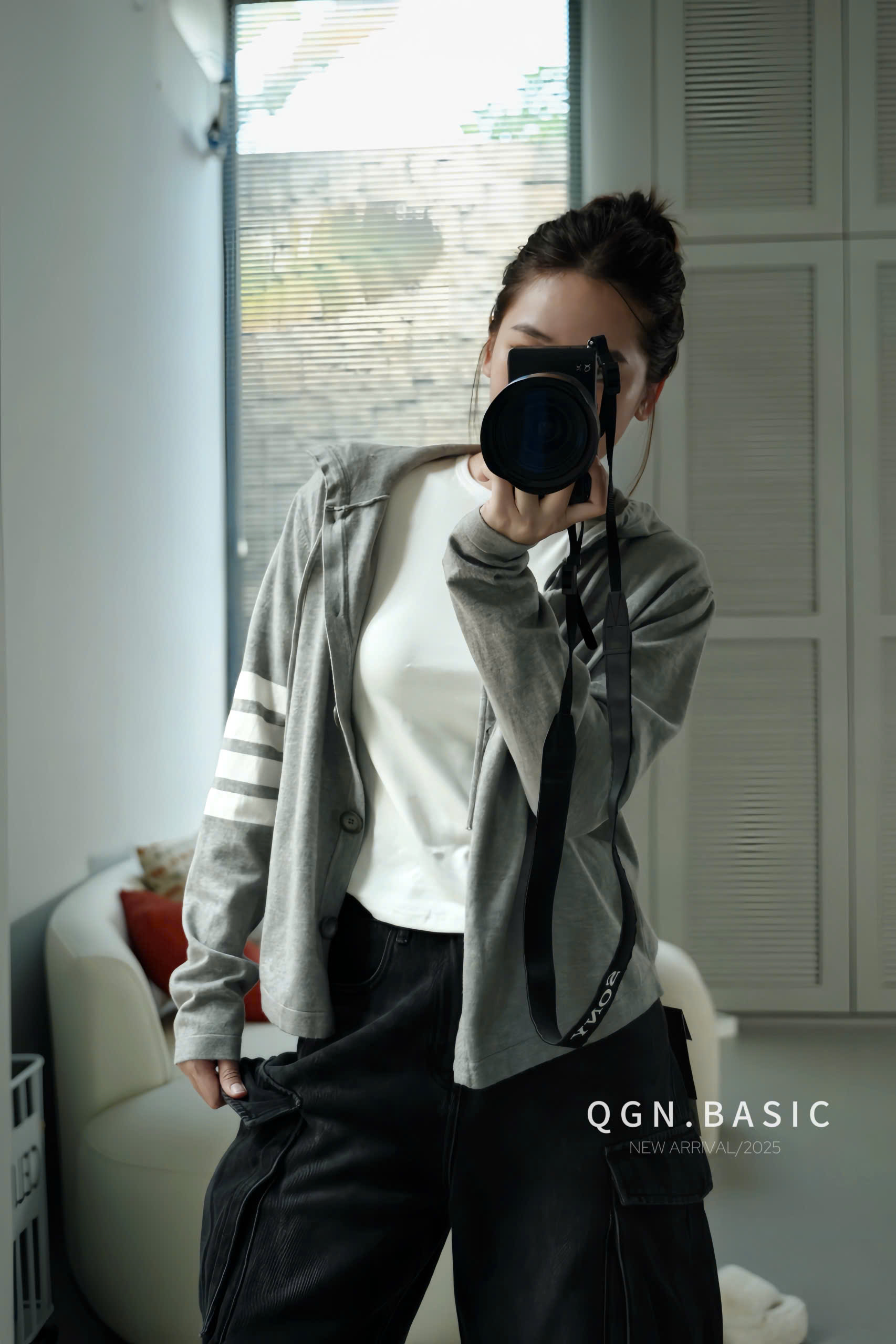 Áo khoác len cotton Q ( XÁM )_thumbnail_5