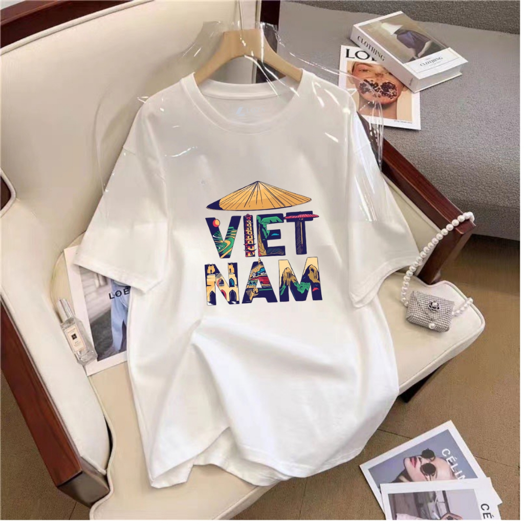 [Form rộng] Áo thun Việt Nam 2025 - Áo phông nữ Việt Nam nón lá/cờ đỏ  Loza G0311