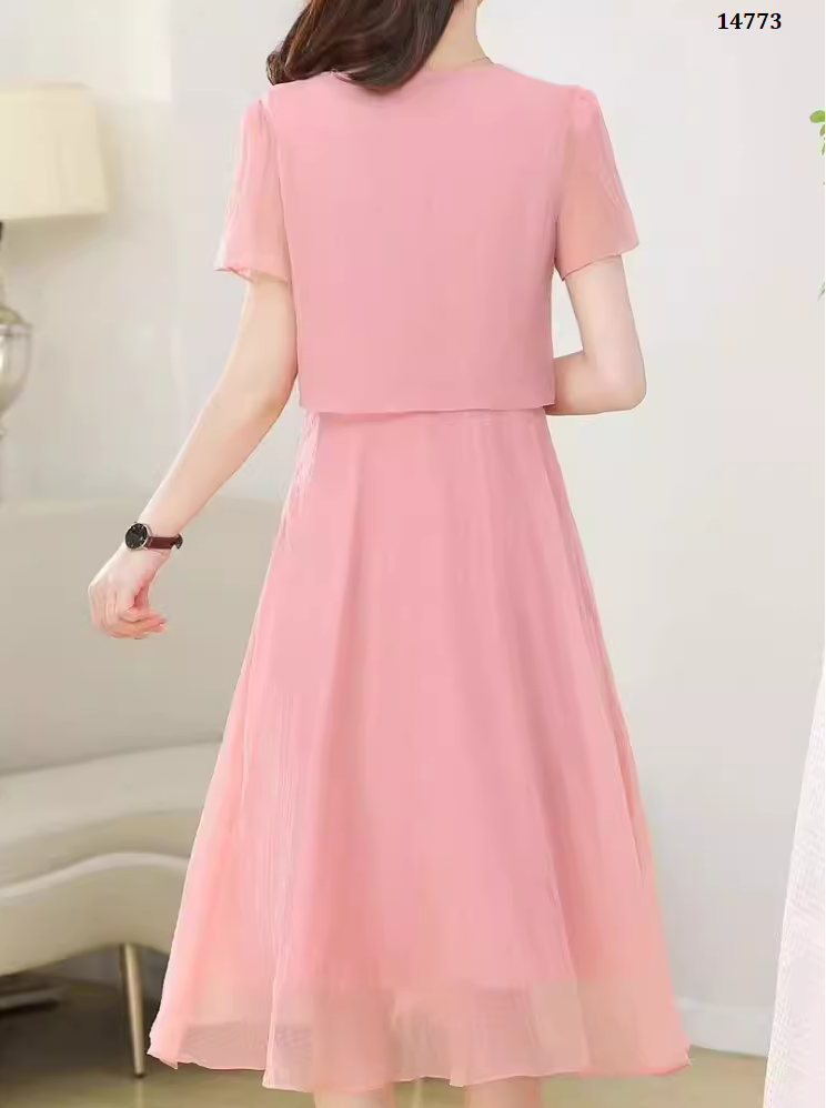 14773-Đầm voan   giả kiểu rời cổ kết nút tàu  dây chéo cách điệu ( voan,lót)_thumbnail_2