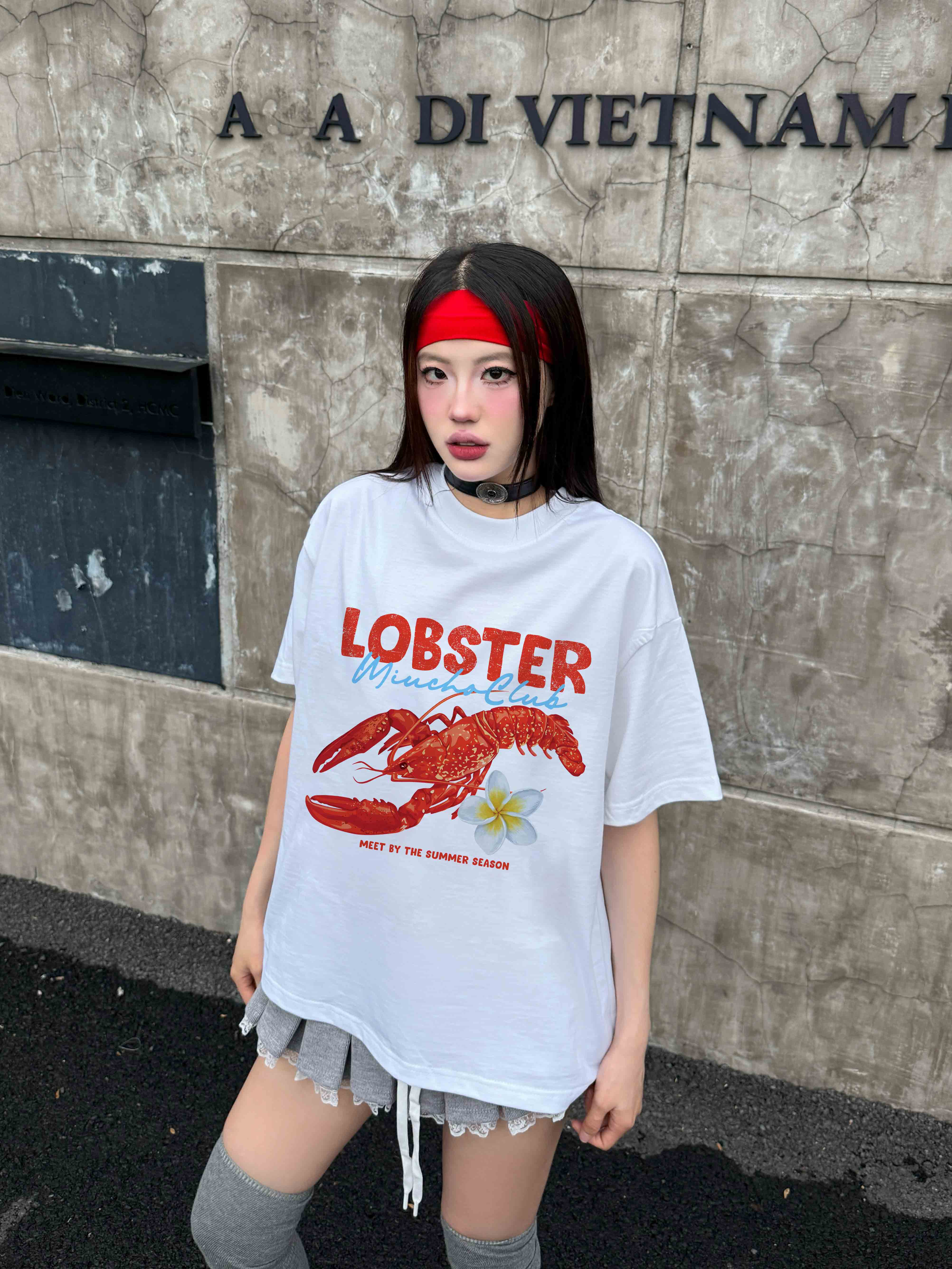 Áo thun boxy hè biển 2232 Miucho cổ tròn chất vải cotton 2c 250gsm đứng form dày dặn in mix_thumbnail_3