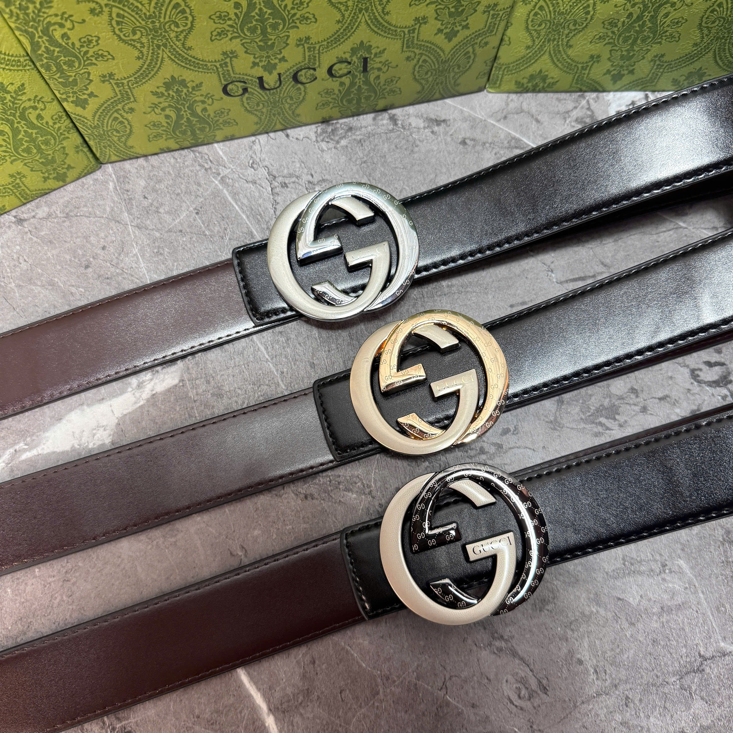 Thắt lưng Gucci Signature Double G Buckle cao cấp_thumbnail_1