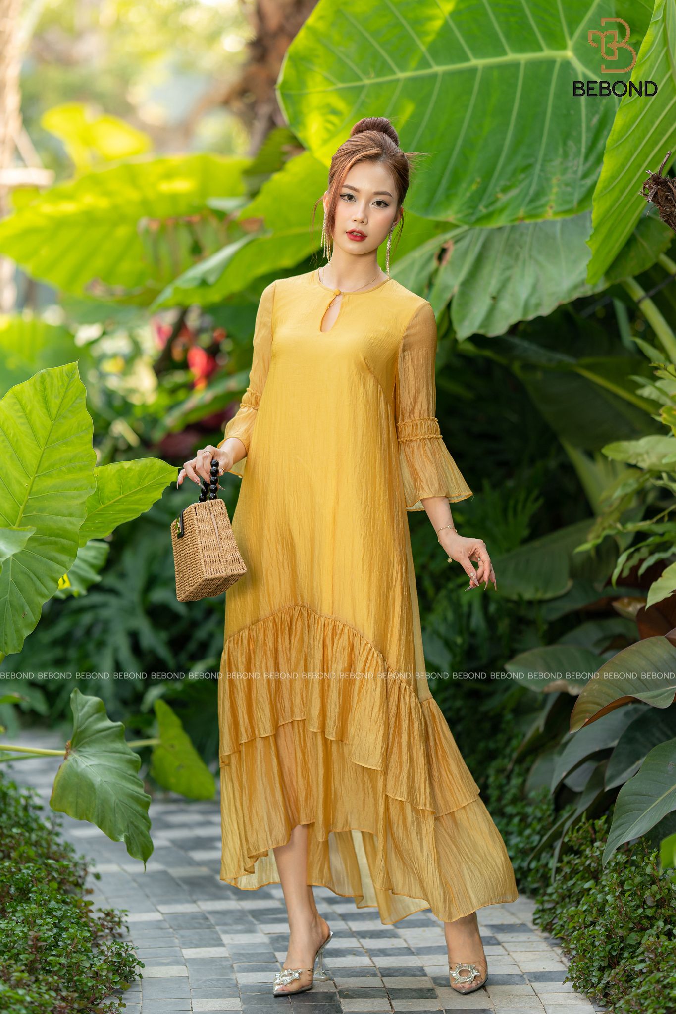 ĐẦM SUÔNG BÈO CHÂN MÀU VÀNG- VIVIAN DRESS_thumbnail_4