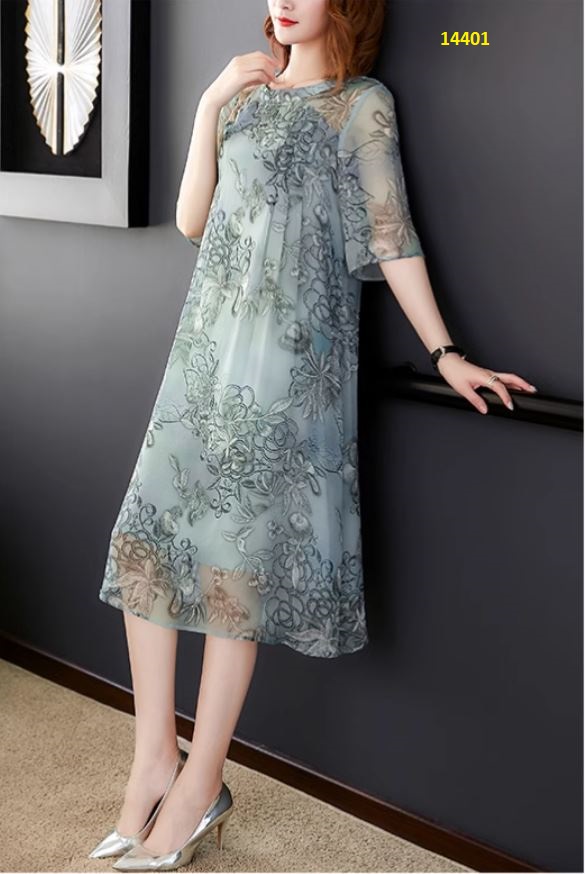 14401-Đầm suông form rộng tay lỡ in hoa nổi_thumbnail_4