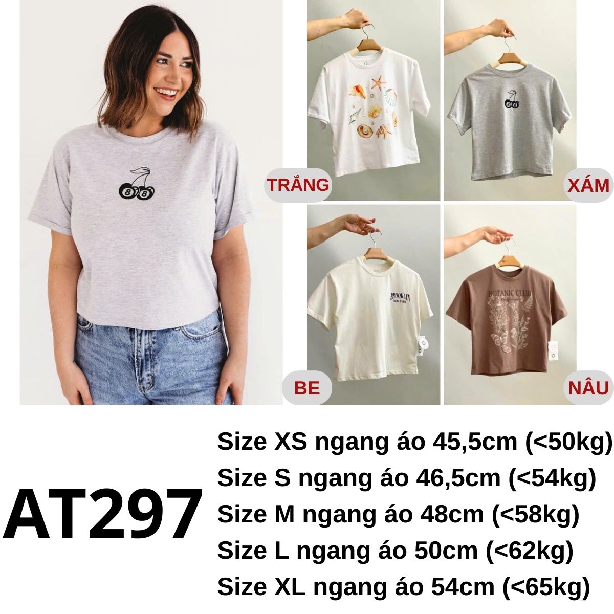 AT297 ÁO THUN CROP