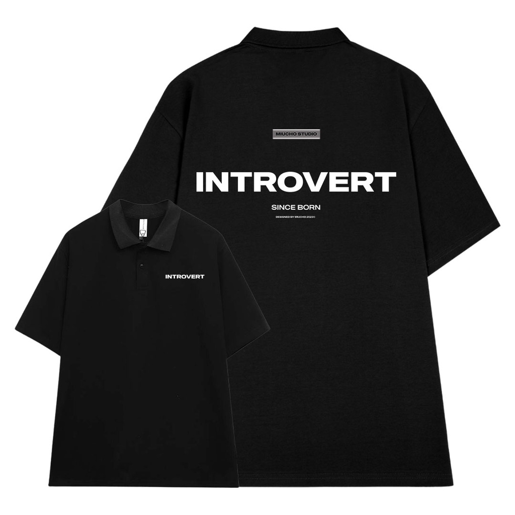 Áo polo unisex form rộng PL050 Miucho chất vải cotton in basic