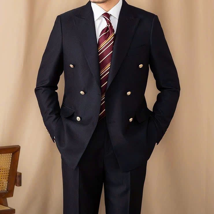 Bộ Suit Milano Đen Tuyền 2 hàng khuy (Jacket + Quần)_thumbnail_9